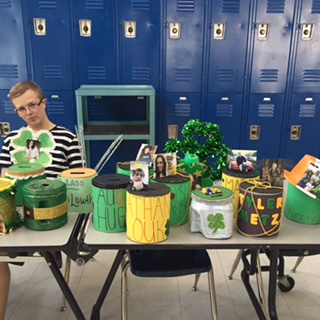 Wednesday, March 9th. Donations are being collected during both lunches for the Mr. Shamrock.