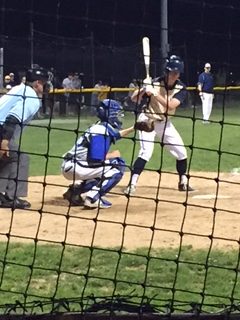 Drew Kuhn behind the plate against East Fairmont.