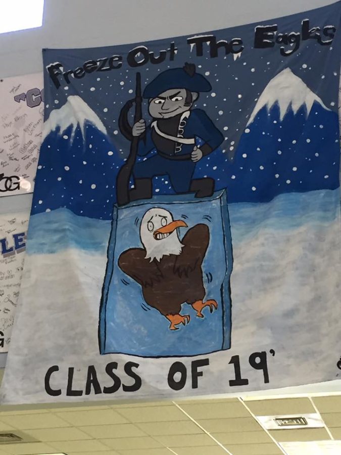 Sophomores captured first place in the banner competition as part of the class competition during Homecoming.